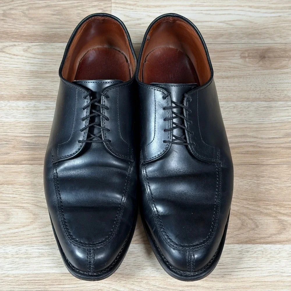 Allen Edmonds LaSalle Shoes Mens 10 3E Extra Wide Black Derby Leather Split Toe